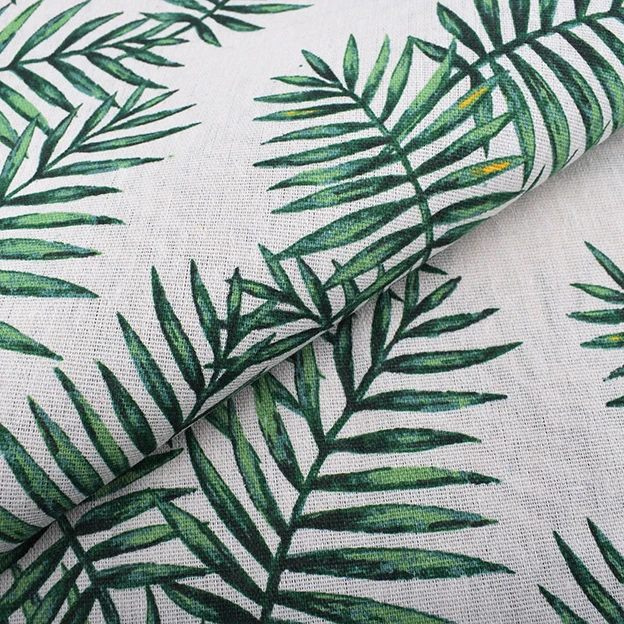 D 1 piece Chainho, серия Green Leaves, хлопковая льняная ткань с принтом для самостоятельного шитья и шитья дивана, скатерти, занавески, сумки, материал подушки - Цвет: D 1 piece