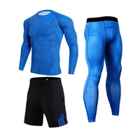 autumn winter new comprehensive training set men running fitness exercise long sleeved compression sportswear quick drying suit