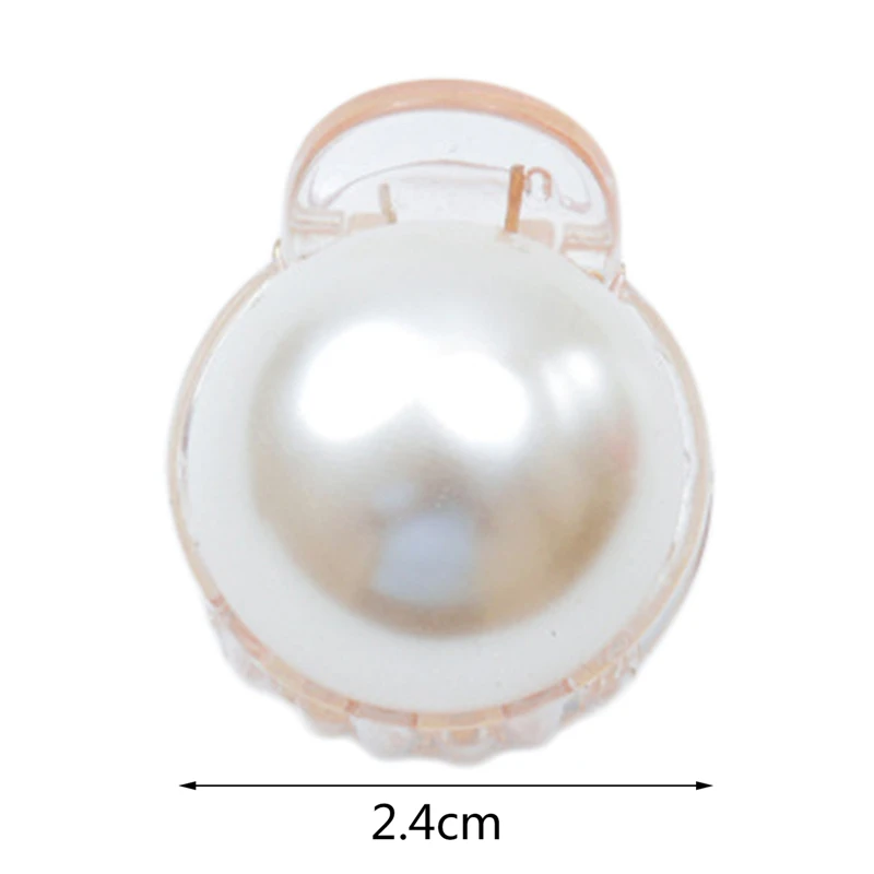 

Mini Round Pearl Hair Clips for Women Girls Hair Claw Chic Barrettes Crab Hairpins Styling New Fashion Hair Accessories 2.4cm
