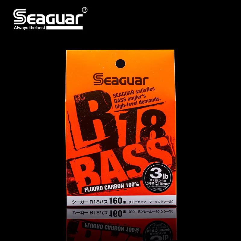 

Seaguar R18 BASS Fluorocarbon 160m Fishing Line 4lb-20lb Fluorocarbon Carbon Fiber Monofilament Carp Wire Leader Line