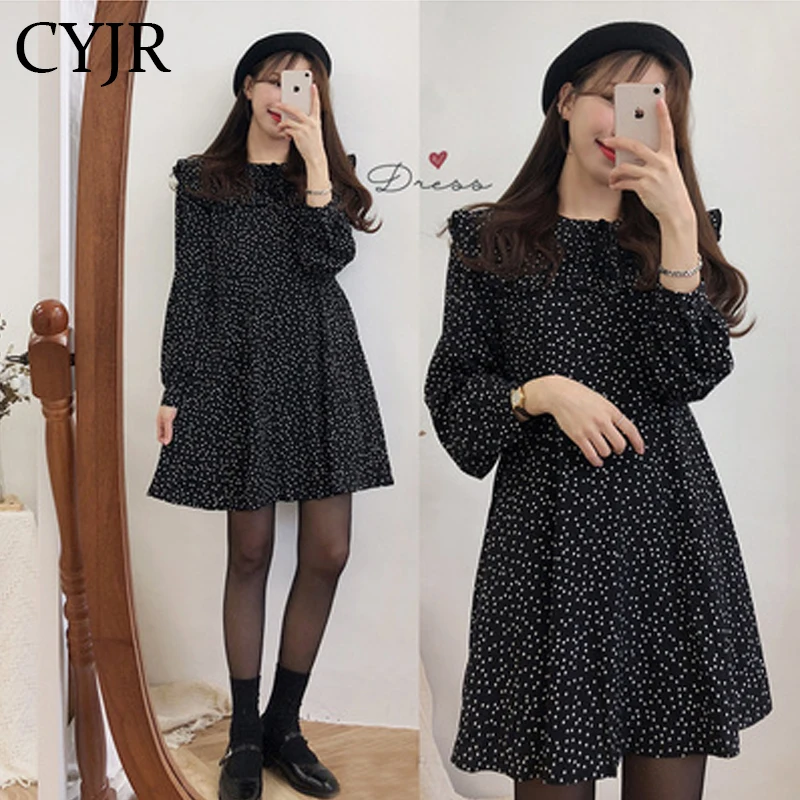 

S-XL Plus Size New Spring Dress Girls Boho Autumn Female Vintage Dress Party Oversize Long Sleeve Women Dresses Robe Vestido
