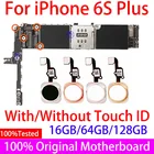 100% оригинальная материнская плата для iPhone 6S Plus iphone6splus сбез Touch ID логическая плата 16 Гб 64 Гб полные чипы Заводская разблокированная материнская плата