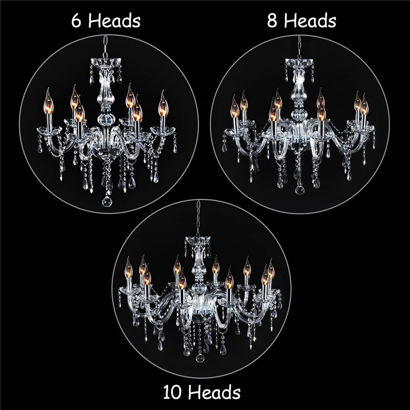 

Modern Crystal Chandelier Living Room Cristal Decoration Luxury Crystal Light Fashion Chandeliers Home Lighting Indoor Lamp E12