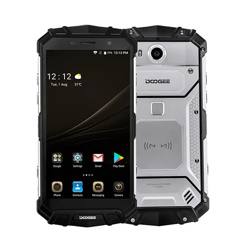 DOOGEE S60 Lite IP68 беспроводной зарядный смартфон 5580 мАч 12V2A Быстрая зарядка 16.0MP 5,2 ''FHD MTK6750T Восьмиядерный 4 Гб ram 32 Гб rom - Цвет: Silver
