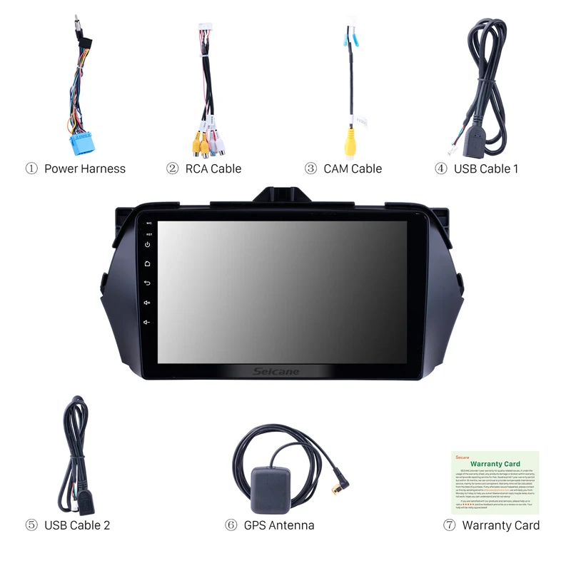 Seicane Android 10 0 ОЗУ 2 ГБ Автомобильный GPS навигатор головное устройство для 2016 Suzuki Alivio
