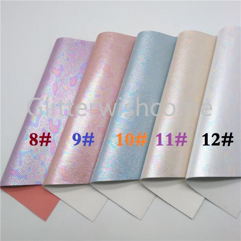 Ткань из искусственной кожи Glitterwishcome 21 х29 см Размер A4 Радужная синтетическая кожа