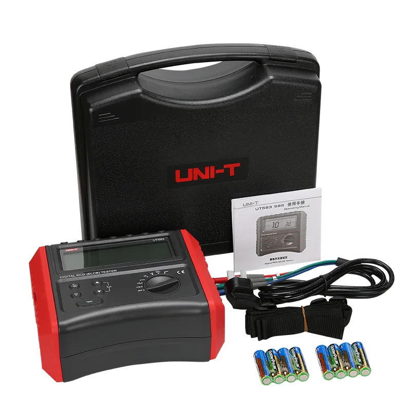 

UNI-T UT585 intelligent micro control chip phase selection remote control RCD test digital leakage protection switch tester
