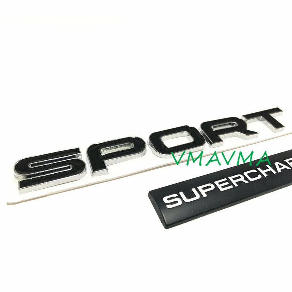 Металлическая черная спортивная надпись с суперзаряженным логотипом Эмблема