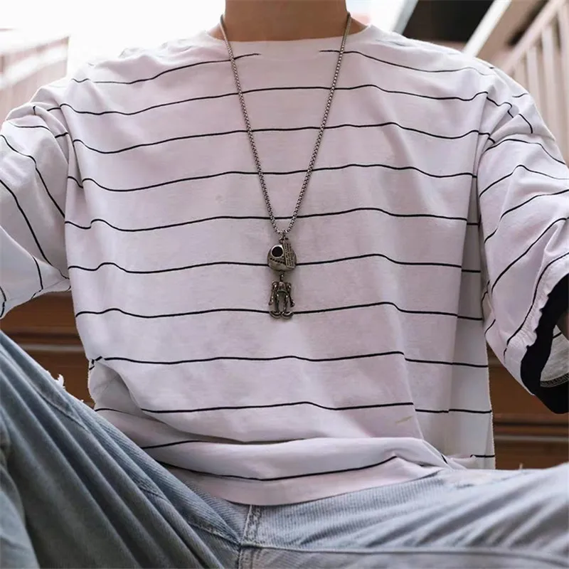 European and American fashion jewelry men tide male skull pendant hip hop retro Korean men's simple long money chain gift | Украшения и