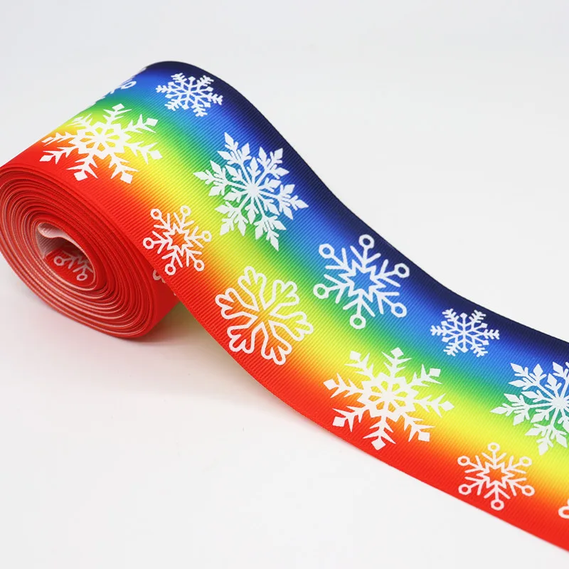 5 ярдов 3 &quot75 мм светится в темноте Рождественская печатная корсажная лента для
