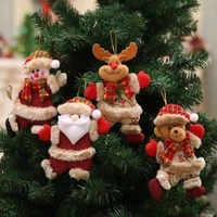 2021 happy new year christmas ornaments diy xmas gift santa claus snowman tree pendant doll hang decorations for home noel natal