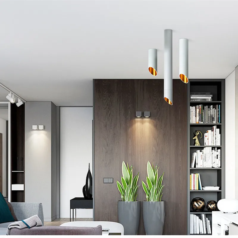 $13.20 Dimmable Cylinde LED Downlight 7W 12W 15W Surface Mounted COB spotlight AC85-265V Ceiling installation in living room bedroom