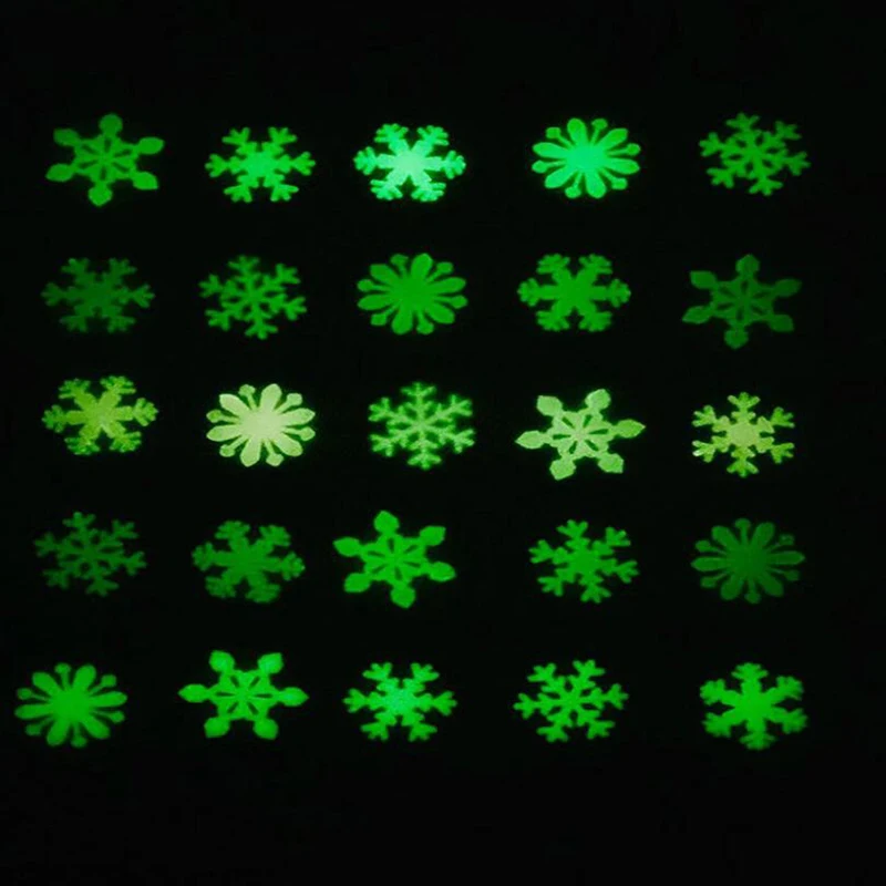 50 шт. украшения для окон в темноте светящиеся снежинки флуоресцентные лампы 3D