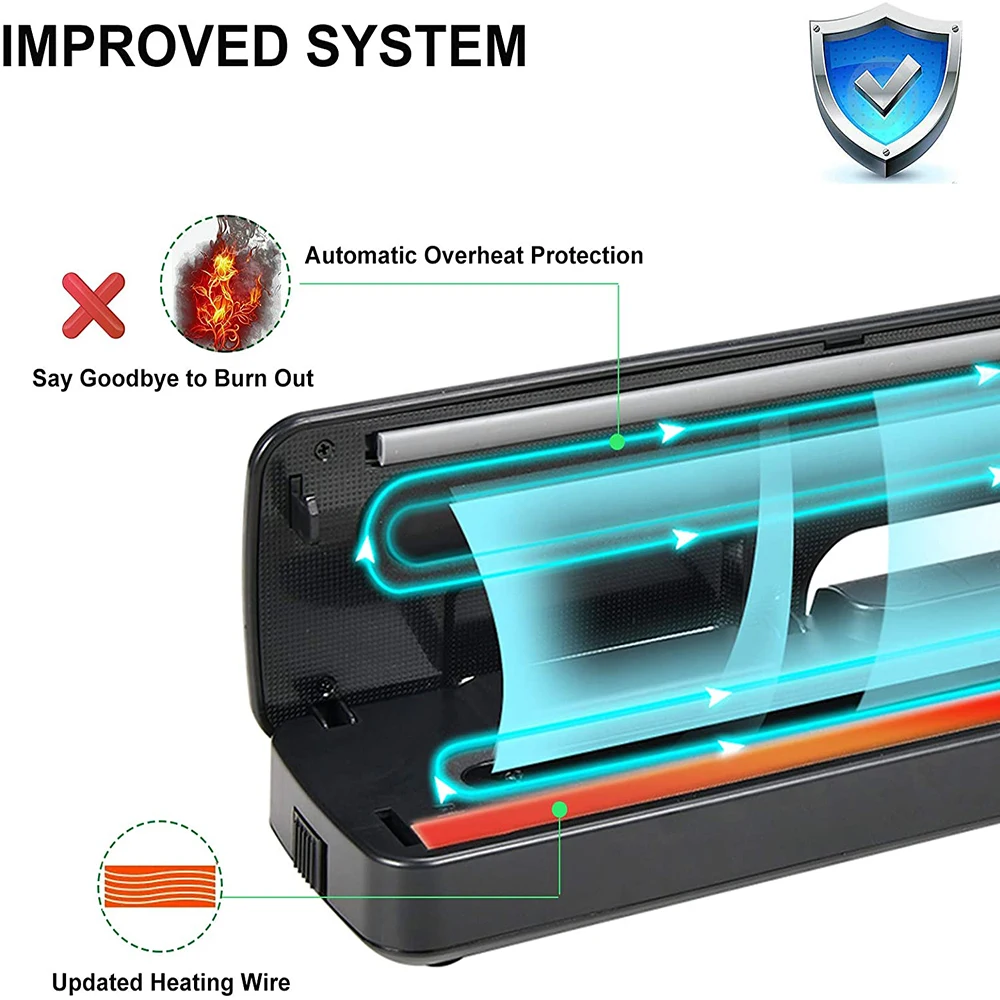 2021 new household automatic kitchen appliances food vacuum sealer machine for keeping food fresh electric vacuum sealer machine free global shipping