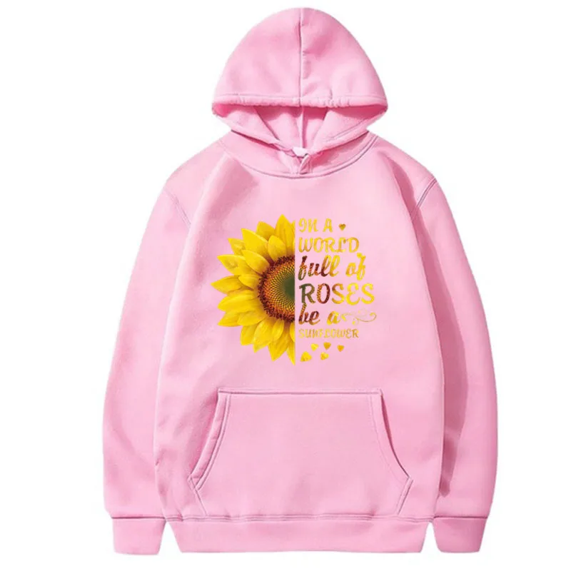 

Women Fall 2020 Women Hoodie Fleede Letter Printing Sweatshirt Sunflower Taiyanghua Printed Long-Sleeved Hooded