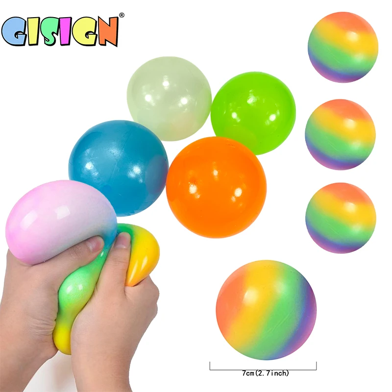 

Colorful Vent Ball Press Decompression Toy Relieve Anti Stress Balls Hand Squeeze Fidget Toy Pack For Child Kids Antistress