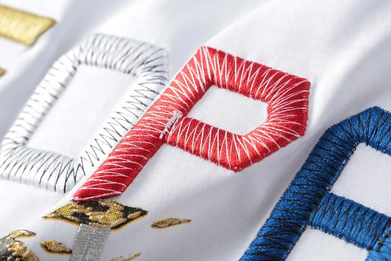 

2021 Summer Fashion Mens Leopard Embroidery T-shirt High Quality Mercerized Cotton Short Sleeve Casual T Shirts Men Size M-4XL