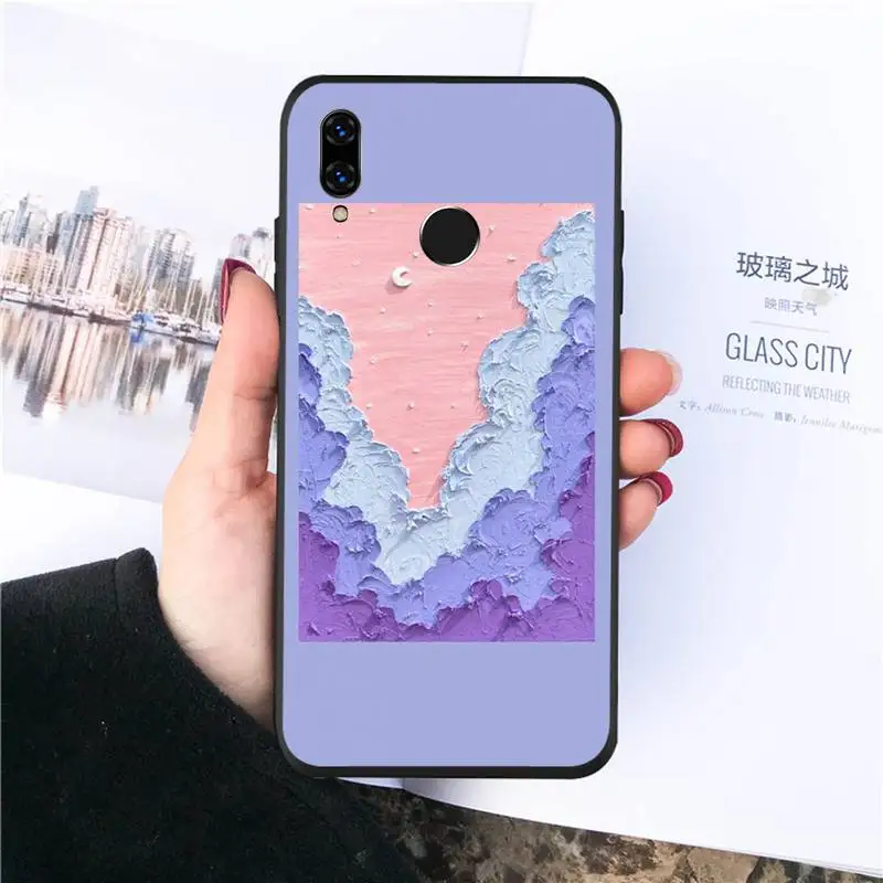 

three-dimensional oil painting pattern Phone Cases For Huawei honor Mate P 10 20 30 40 Pro 10i 9 10 20 8 x Lite Luxury brand