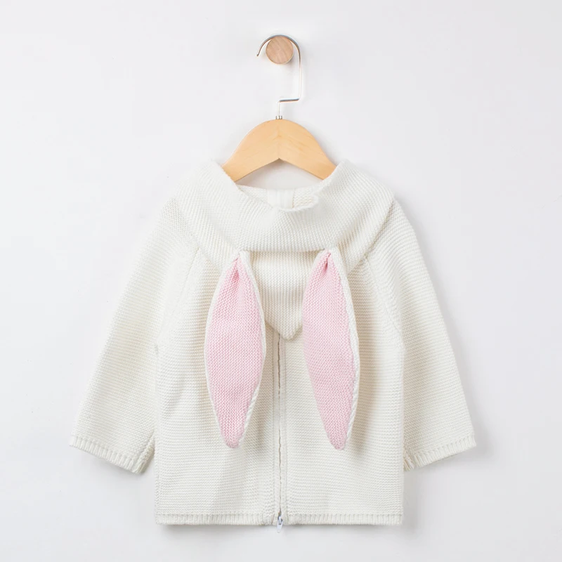 Одежда для маленьких девочек с заячьими ушками зимнее пальто капюшоном