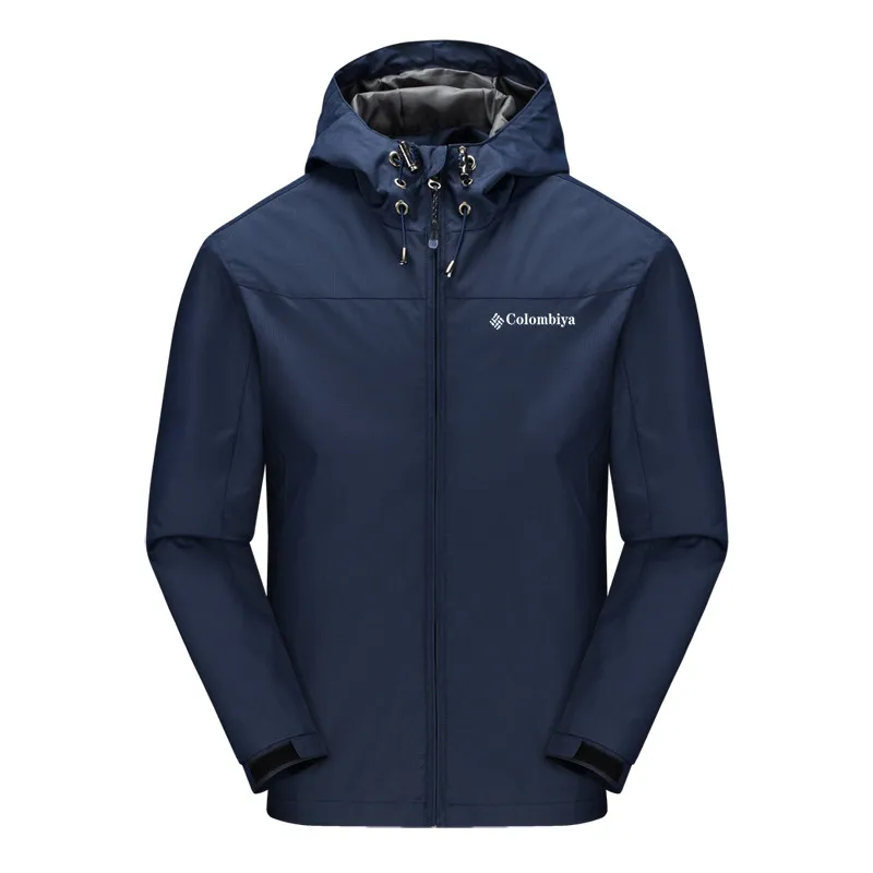 

Men's autumn and winter jacket, light Hoodie and zipper coat, waterproof windproof warm color solid color outdoor sportswear