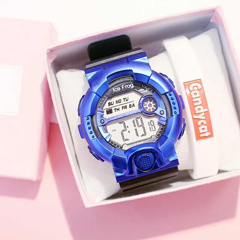 Спортивные Мужские Женские часы для влюбленных брендовые модные детские