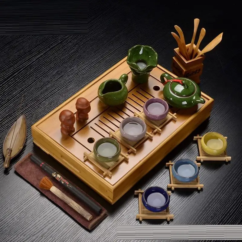 

Juego De Puer Keukenhulpjes Accessories Te Chino Board Table Teaware Sunum Tepsi Gongfu Chinese Kung Fu Holder Tea Tray