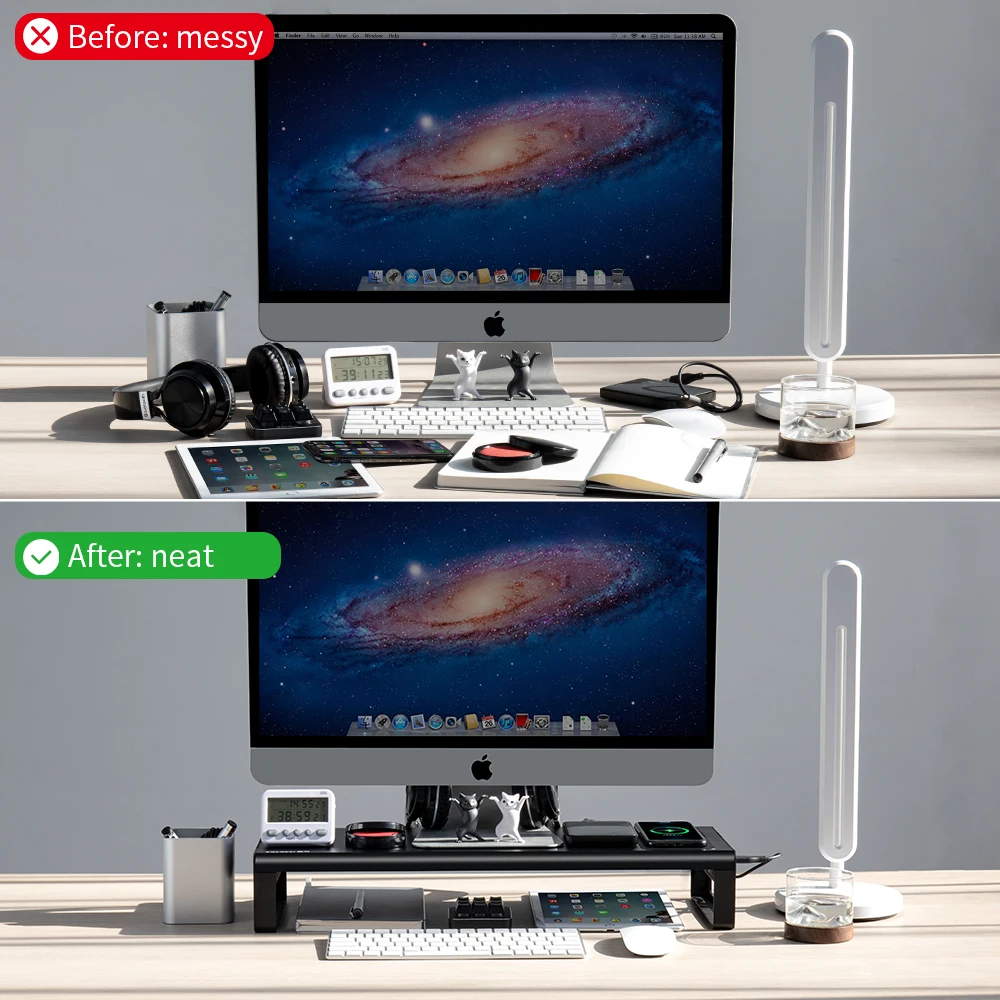Подставка для монитора befon настольная Поддержка USB 3 0 Беспроводная зарядка