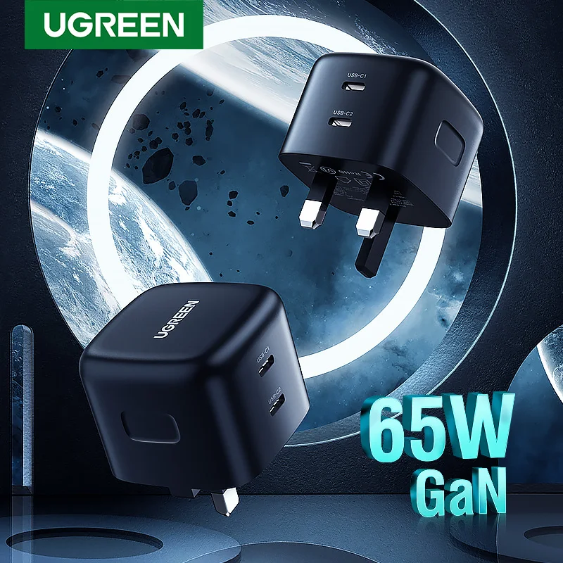 ugreen 65w gan зарядное устройство штеп