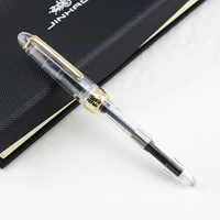 jinhao fountain pen hooded nib 0 5 mm gold clip transparent plastic pens for writing school office supplies ink pens