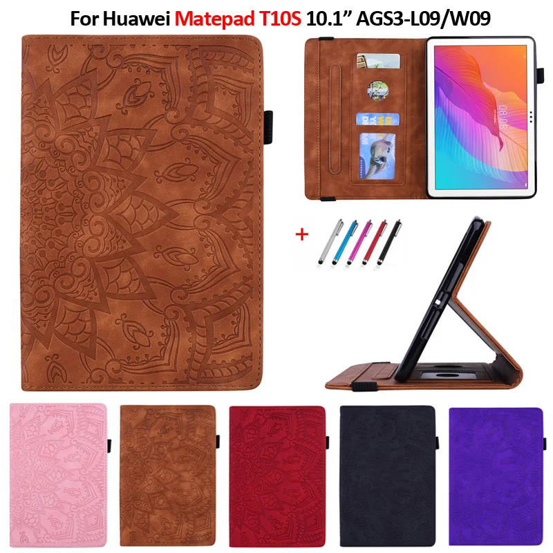 Чехол для Huawei Matepad T10s диагональ 10 1 дюйма рельефный чехол из искусственной кожи