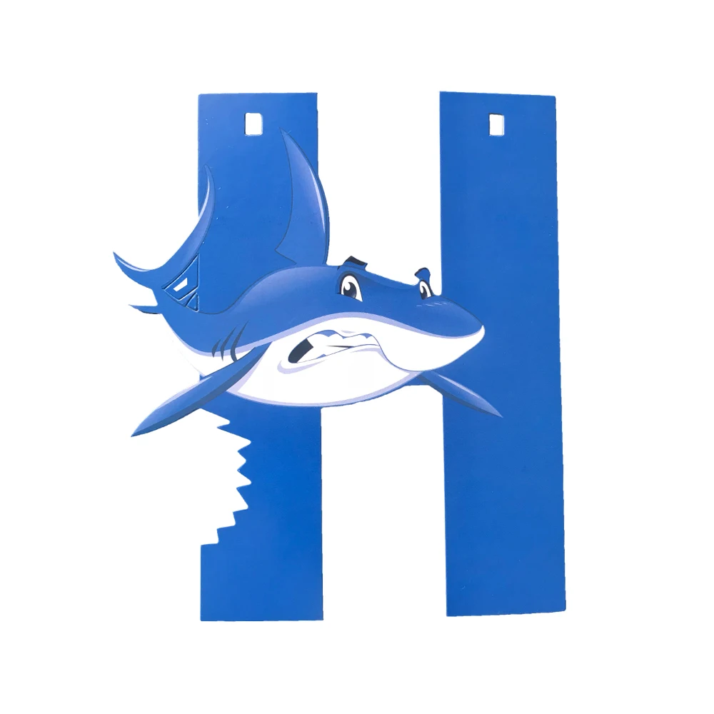 Акула с днем рождения баннер 12 штук Бумажные очки Дети день тема вечерние