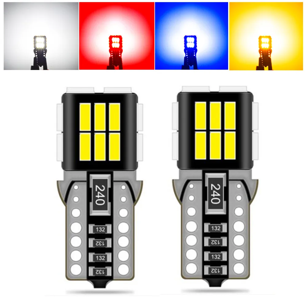 

2x T10 Canbus Белый Синий Красный 24smd Автомобильный номерной знак свет W5w 194 168 ошибка освещение парковки Светодиодная лампа багажника сигнал пово...