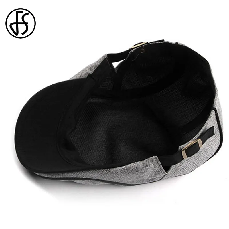 Мужской/женский винтажный берет из натурального хлопка FS Регулируемая шляпа от