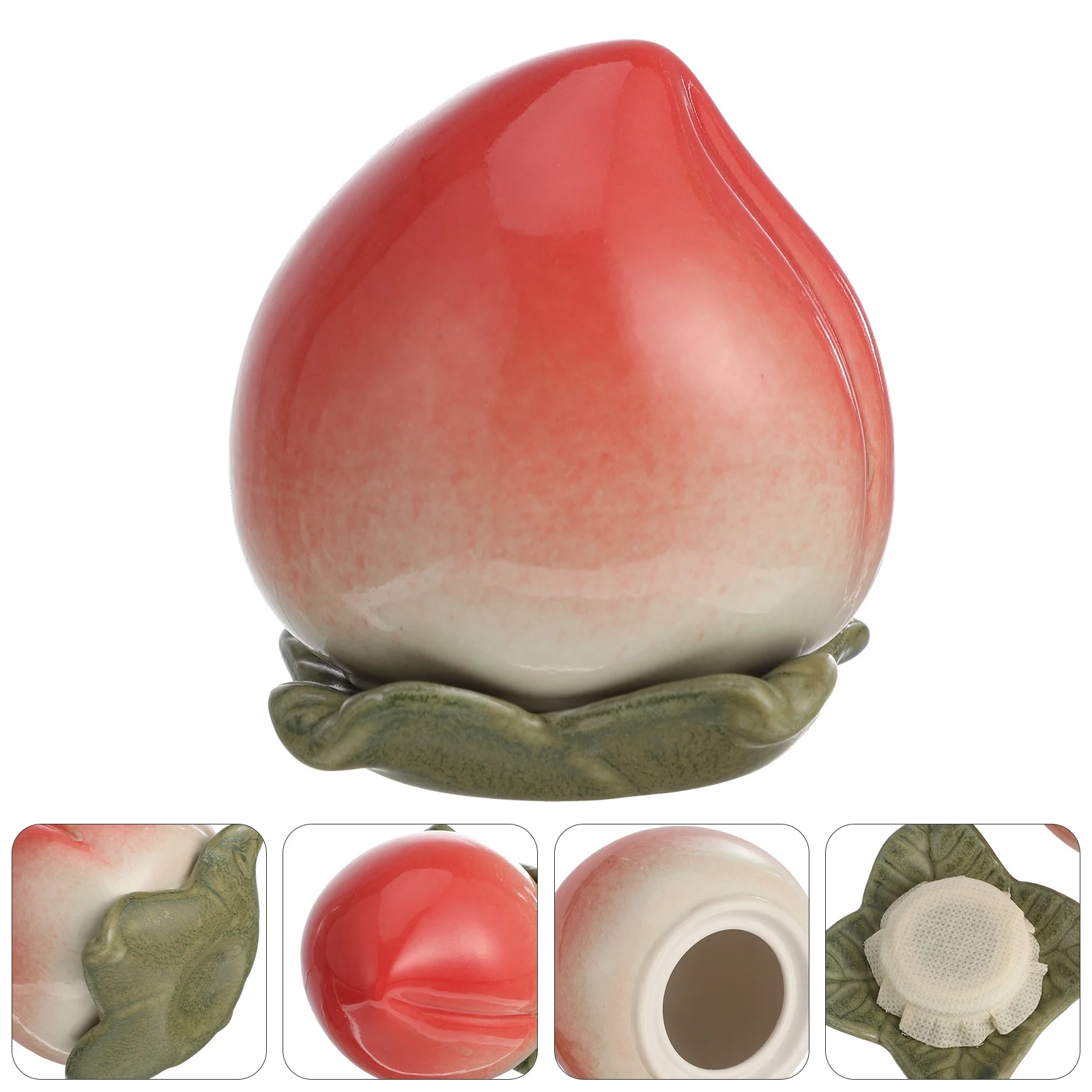 

Ceramic Peach Shape Sealed Jar Premium Sealed Jar Multi-functional Sealed Jar