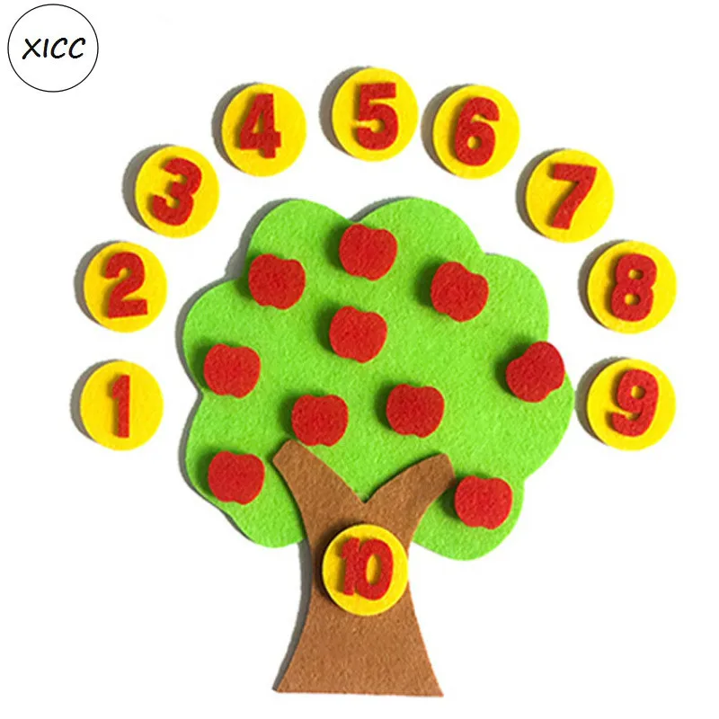 T N с рисунком яблоня и сделай сам ручной работы Материал пакет игрушки Войлок