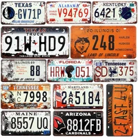 texas license plate signs vintage metal sign usa each city states tin sign for bar pub cafe garage wall art decoration plaques