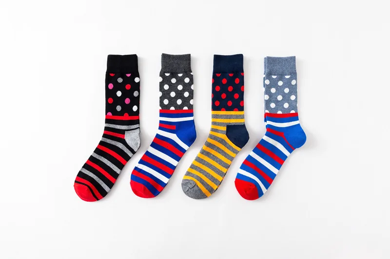PEONFLY мужские забавные красочные чесаные хлопковые носки красный Argyle ДЮЖИНА ПАКЕТ повседневные счастливые носки платье Свадебные носки