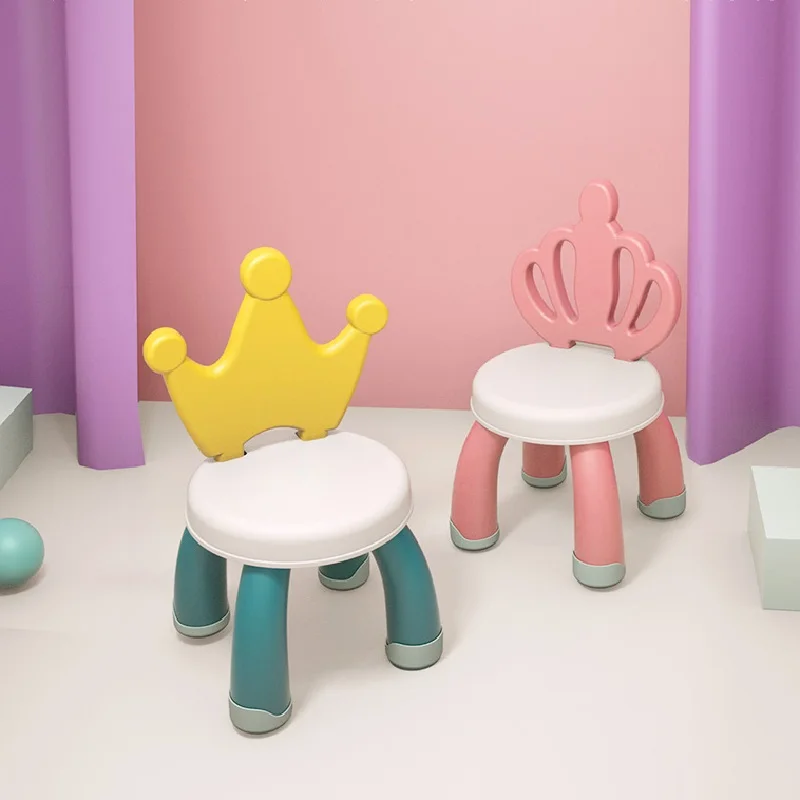 

Sillon Niños Children's Stools Plastic Reinforced Infant Nursery Baby Cartoon Dining Chair Seats Non-Slip Household Small Bench