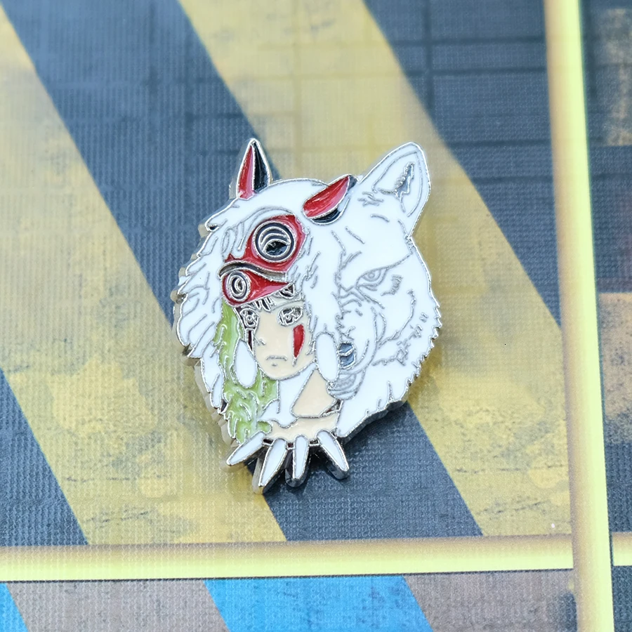 Студия Ghibli фигурка Принцесса Мононоке Kodama металлический значок булавка кальцифер Кики служба доставки брошь нагрудник костюм коллекция подарок