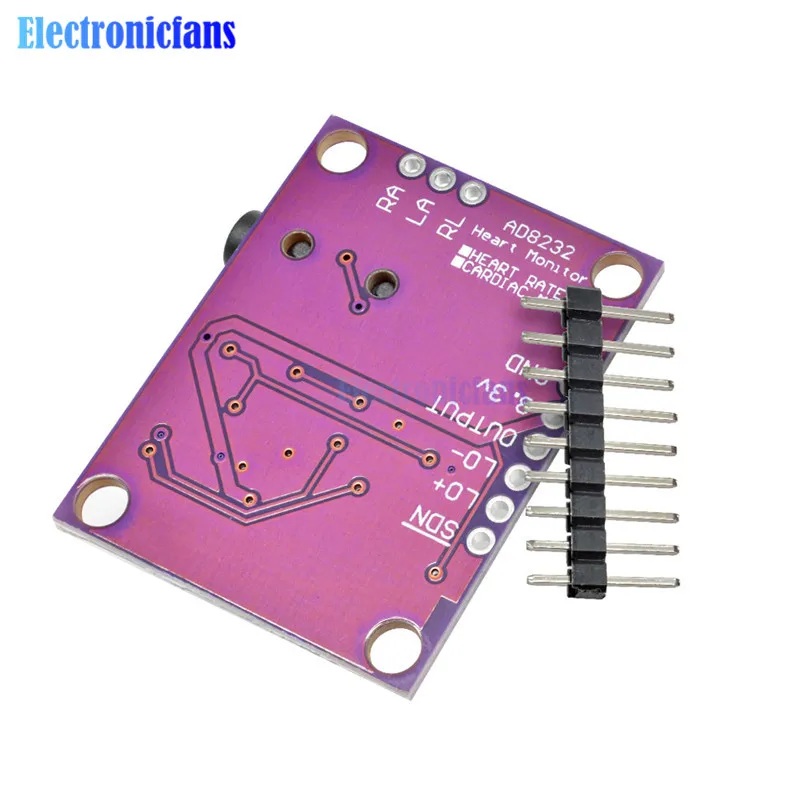 AD8232 однопроводный монитор сердечного ритма Электронная печатная плата