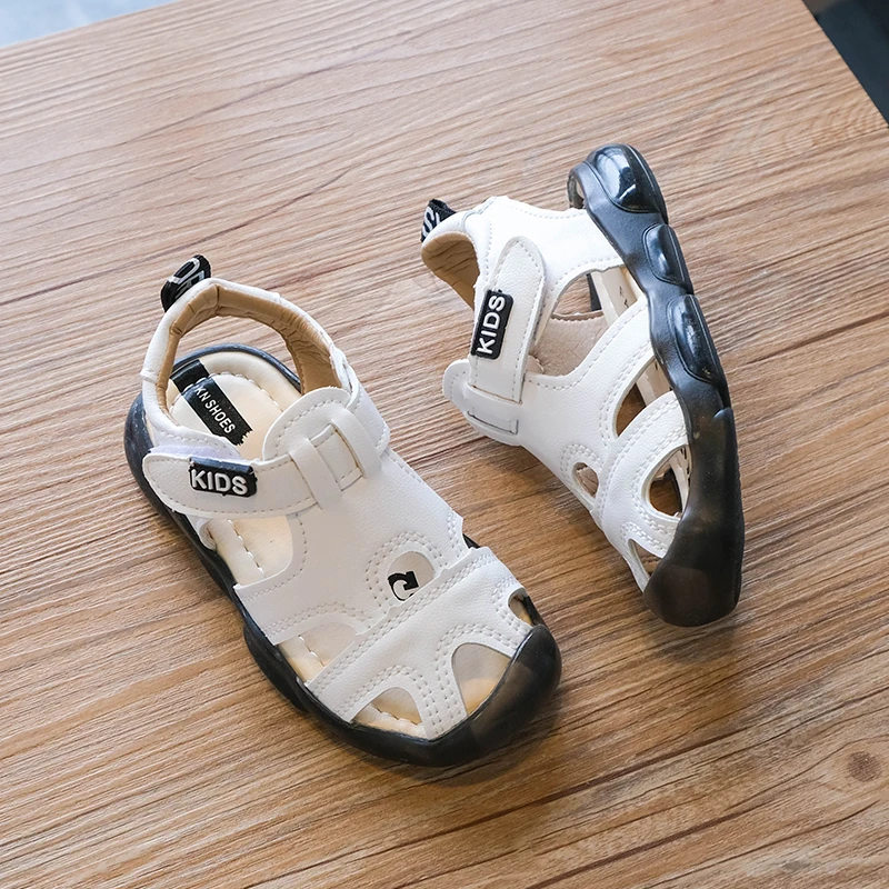 Летние сандалии для мальчиков 2020 детская обувь с закрытым носком и защитой от