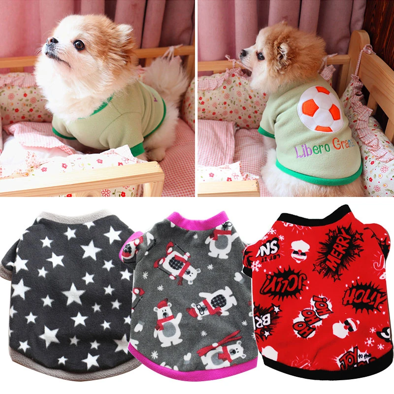 

Warm Winter Dog Clothes Soft Fleece Pet Clothes Christmas Dog Coat Jacket New Year Chihuahua Dogs Pets Clothing Roupa Cachorro