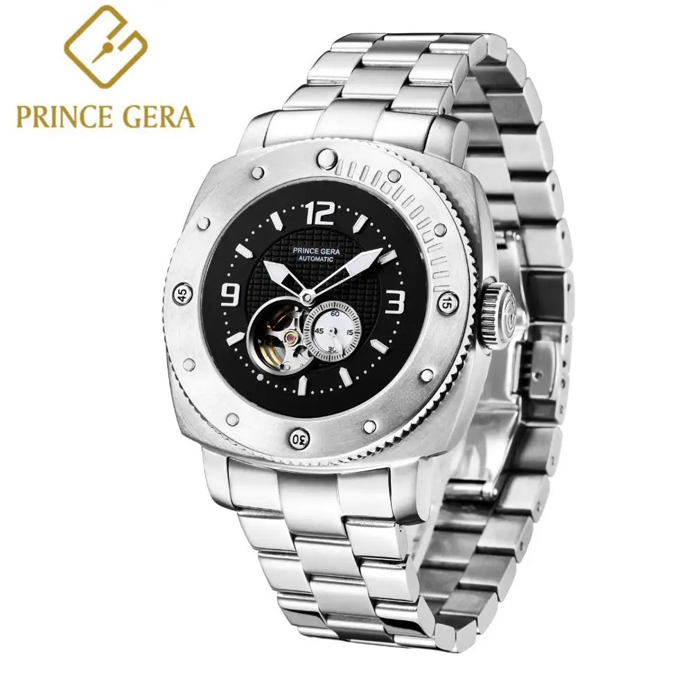 Часы PRINCE GERA мужские спортивные механические с секундомером | Наручные часы