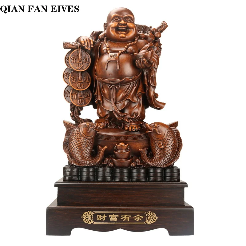 Китайская статуя смеющегося Будды из смолы четыре стиля счастливого