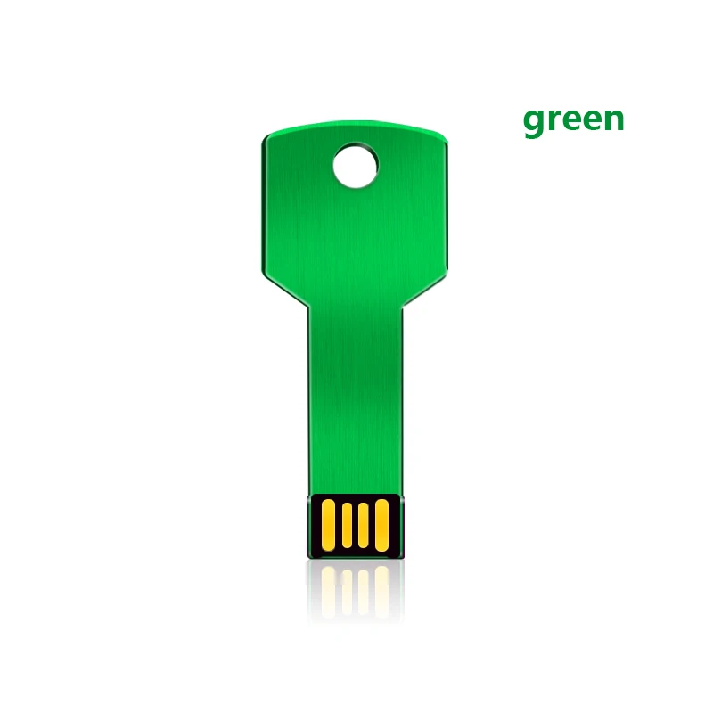 Зеленый Стильный металлический USB флеш-накопитель 4 ГБ 8 ГБ 16 ГБ 64 ГБ 128 ГБ - Цвет: Зеленый