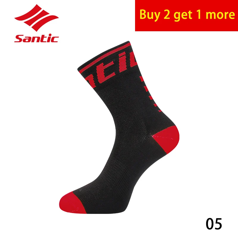 05-1 pair Santic профессиональные велосипедные носки износостойкий Высокое качество MTB горный велосипед носки нескользящие дышащие уличные спортивные носки - Цвет: 05-1 pair