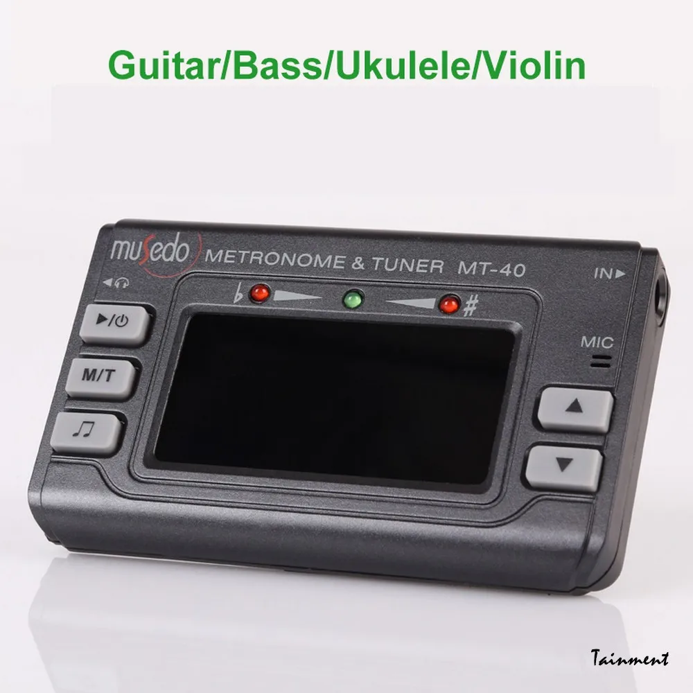 

Aroma MT-40/40W Guitar Tuner Guitar Metronome Built-in Mic with Pickup Cable for Guitar Chromatic Bass Violin,Ukulele Music Tool