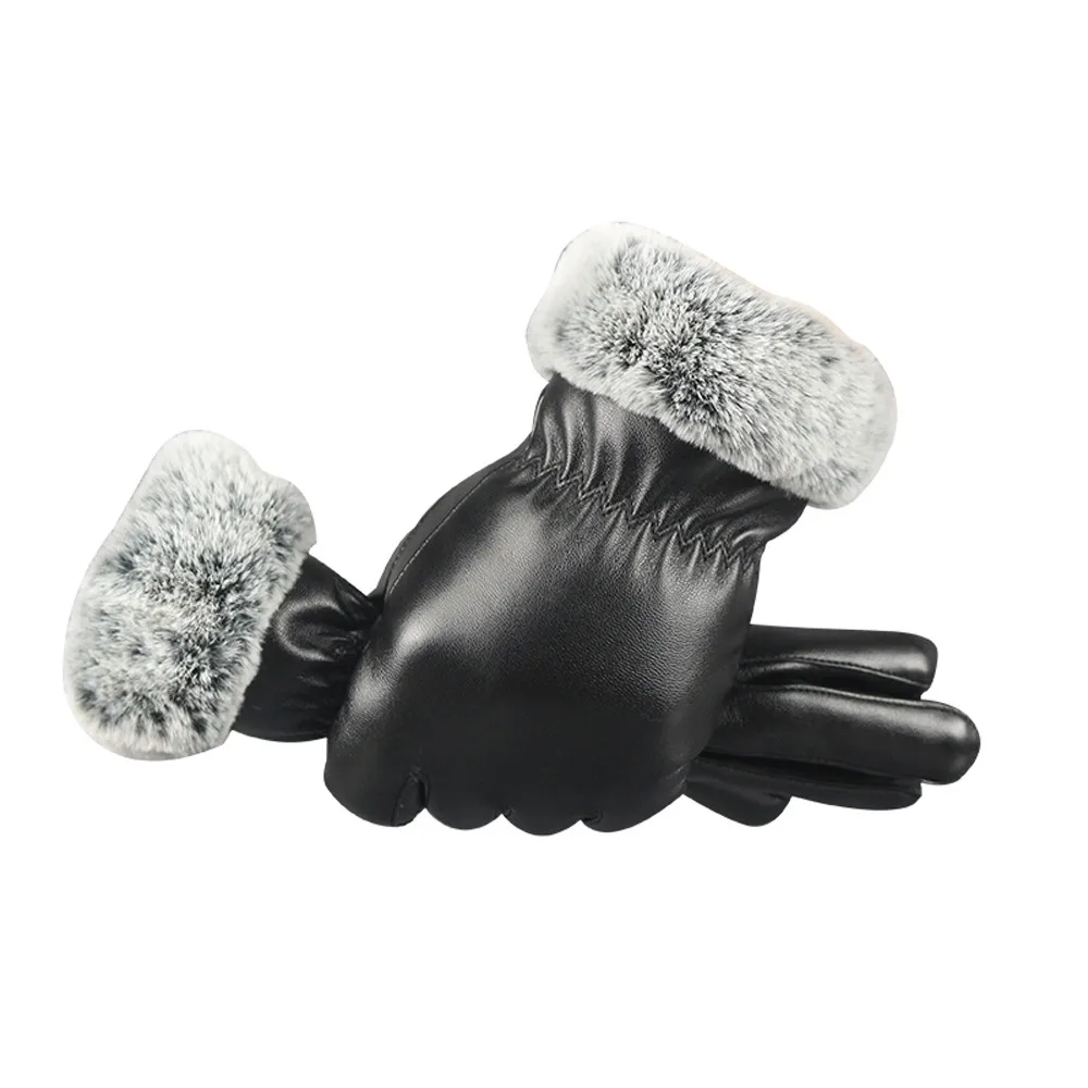 Зимние теплые кожаные перчатки для вождения с мягкой подкладкой gant femme