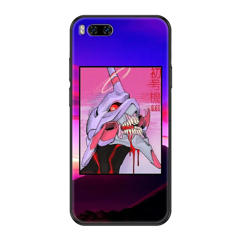 

Anime Genesis Evangelion Phone case For Xiaomi Mi 6 8 9 A1 2 3 Max3 Mix2 Mix2S X T Lite Pro black pretty cover fashion prime