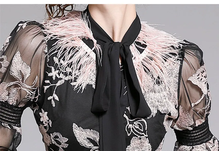 Женское модельное длинное платье роскошное осеннее шифоновое лоскутное